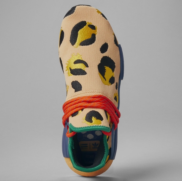 NWT Adidas x Pharrell Hu Pulse Amber Animal Print NMD Boost Human Race Sneakers - Picture 11 of 15